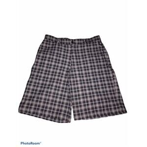 Pebble Beach Golf Shorts Black Plaid -32